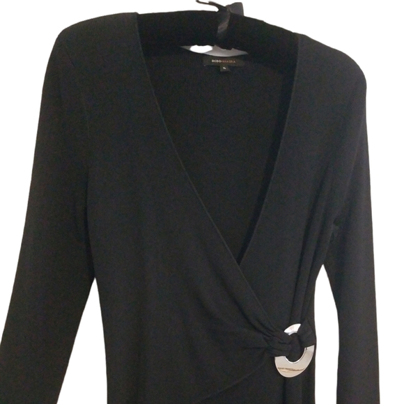 BCBG Max Azria Black Knit L/S Dress - Picture 2 of 6